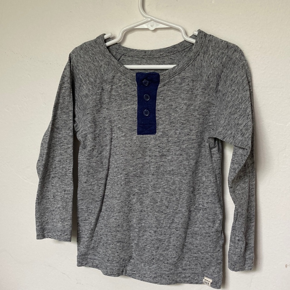 Gap Long Sleeve Henley Shirt 4 Y